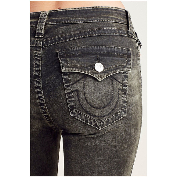 True Religion Women's Curvy Skinny Leg With Flap Pockets Coated Denim Jeans - Picture 1 of 5